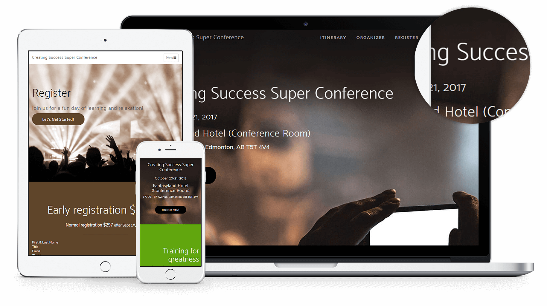 New Website for a Conference Registration